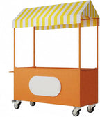 Outdoor Vendor Cart, Portable Cart with Canopy, Commercial Business Mobile Street Food Vendor Carts, Foldable Vending Stand Kiosk Display Trolley with Canopy for Markets (Light Green)