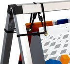 Vispronet Horizontal A-Frame Banner Stand - 3ft x 28ft Aluminum Outdoor Display for Promotional & Sporting Events, Weather-Resistant, Portable Frame Only
