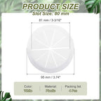 PATIKIL Desk Grommet 3-3/16", 4 Pcs Round Cable Grommet Cord Hole Cover with Adhesive Tape Flexible Table Wire Organizer for Office Home Table Countertop, White