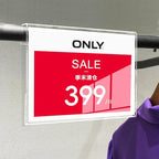 Acrylic Sign Holder Price Tag Displays Sign Holder Ads Display Stand for Retail Store Clothing Price (Horizontal A6 150×100mm /5.91×3.94 inches)