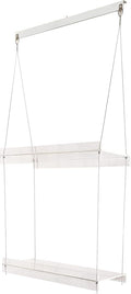 Hanging Acrylic Shelves for Windows (16" Wide, 2 Shelves - 35" Tall)