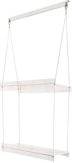 Hanging Acrylic Shelves for Windows (16" Wide, 2 Shelves - 35" Tall)