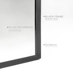 Arched Wall Mirror for Bathroom, 20"x30" Black Modern Metal Frame for Entryway Living Room Bedroom Wall Decor