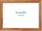 SnapeZo Wood Effect 36x48 Poster Frame, Front-Loading, Wall Mount, Aluminum 1.25" Profile, Professional Series