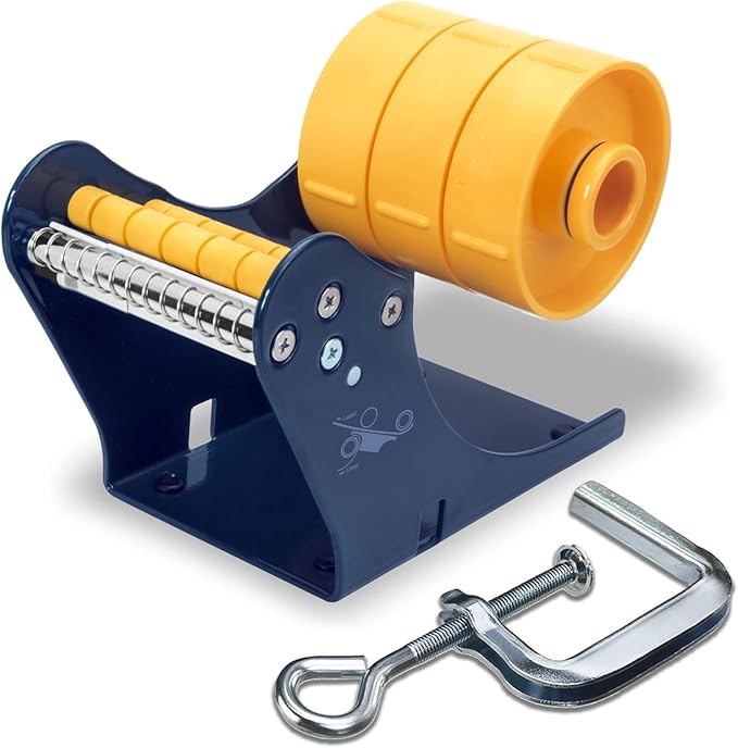 Excell LD-333 Manual Label Dispenser (3" Wide, 3" Core): Works with 3" or 1" Wide Labels. Easy Peel-Off Design. Includes C-clamp for mounting on desks or workstations. Efficient and Versatile.