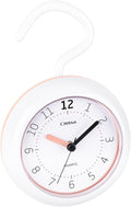 OSTAR Waterproof Bathroom Shower Clock, Analog Quartz Clock Hanging Stand Dual Purpose, One AA Battery Operated 4.72 inch Round Size