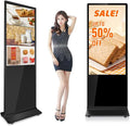 Indoor Digital Signage Display Floor Standing Advertising Kiosk Android System with WiFi HDMI/USB Input Auto AD Player (Non-Touch Screen, 49 inch)