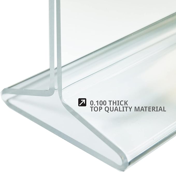 Azar Displays 142717 8.5-Inch Width by 8.5-Inch Height Top-Load Acrylic Sign Holder, 10-Pack