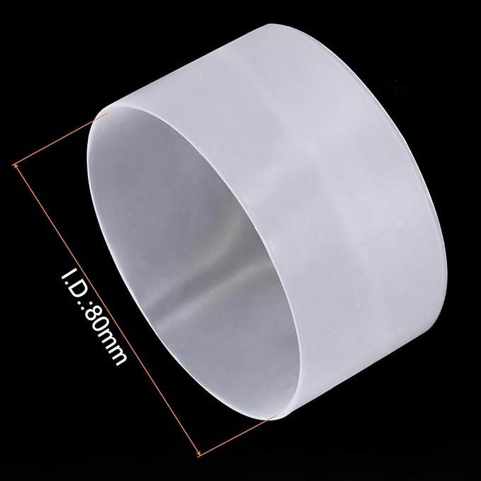 uxcell 4pcs Rubber End Caps 80mm ID Vinyl Round Tube Bolt Cap Cover Screw Thread Protectors Clear, 50mm Height