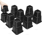 Bed Riser/Furniture Lift Bed/Bed risers/Furniture Lifter/Table risers/Frame Risers Create Under Bed Storage Heavy Duty for Furniture Height Adjustment (Black 8 Pack, 8 Inch)