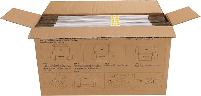 HORLIMER 10 Pack 6x4x3 Shipping Boxes, White Corrugated Cardboard Box for Mailing, Packaging, Small Business