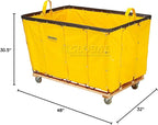 GLOBAL INDUSTRIAL Vinyl Basket Bulk Truck, 20 Bushel, Yellow