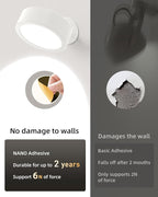 EZVALO LED Wall Mounted Lights, 5500mAh Rechargeable Wall Sconces Lamp, 3 Color Temps & Remote and Touch Control, 360°Rotation Dimmable Cordless Wall Light for Bedroom (3 Pack White)
