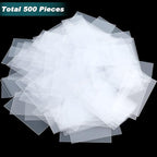 500 Pcs Clear Plastic Tags for Protecting Shelf Label, Price Tag Sign and Ticket Paper Label Holders Library Shelf Dividers Markers for Classroom Office