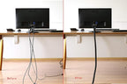 Alex Tech 10ft - 1/2 inch Cord Protector Wire Loom Tubing Cable Sleeve Split Sleeving For USB Cable Power Cord Audio Video Cable – Protect Cat From Chewing - Black