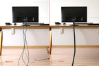 Alex Tech 20ft - 1.5 inch Cord Protector Wire Loom Tubing Cable Sleeve Split Sleeving for USB Cable Power Cord Audio Video Cable - Protect Cat from Chewing Cords - Black