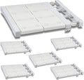 Gerrii 6 Pcs Closet Tension Shelf Rod Expandable Shelf Locker Organizer Adjustable Metal Storage Rack Scalable Layered Divider Separator for Cabinet Wardrobe Kitchen Bathroom (10.83''-17.91'')