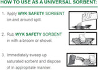 THE FRYOILSAVER COMPANY WYK Safety Sorbent 500 Series – Industrial Liquid & Oil Absorbent and Traction Agent for Spills, Leaks & Safety Maintenance – Spill Absorber Shaker Carton Pack of 12