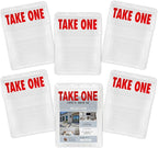 Calendars and More, Inc. Outdoor Real Estate Brochure Holder – Clear PETE Plastic Take-One Box with Snap-Shut Lid – Holds Up to 200 Flyers or Brochures (6)