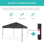Best Choice Products 10x10ft 1-Person Setup Pop Up Canopy Tent Instant Portable Shelter w/ 1-Button Push, Case, 4 Weight Bags - Gray