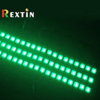 REXTiN Super Bright 200pcs 3 LED Module Green 5050 SMD 66-72LM Each Module Waterproof Decorative Light for Letter Sign Advertising Signs with Tape Adhesive Backside