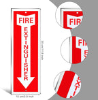 Tondiamo 4 Pack Fire Extinguisher Sign 4 x 12 Inch Fire Rust Aluminum Signs Laminated for Ultimate UV, Weather, Scratch, Water and Fade Resistance, Indoor and Outdoor