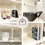 Premium Set of 6 Shelf Dividers - Closet Organizer for Clutter-Free Spaces with Easy-Clip Attachment - Ideal for Kitchen, Bathroom, Office, and Laundry Room Shelves