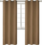 BGment Blackout Curtains for Living Room - Grommet Thermal Insulated Room Darkening Curtains for Bedroom, 2 Panels of 42 x 84 Inch, Taupe