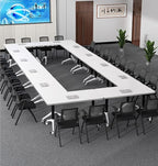 Conference Table Foldable Meeting Tables, Mobile Training Table with Wheels, Flip Top Rolling Seminar Meeting Tables for Office,Meeting Room,classr