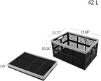 Jekiyo 42 L Collapsible Crates for Groceries, 3 Packs Large Folding Crate for Storage