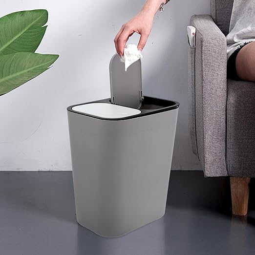 BESPORTBLE Dry and Wet Separation Trash Bin Dual Compartment Kitchen Garbage Can with Lid for Organized Waste Sorting and Clean Disposal in Home