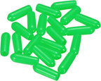 uxcell 20pcs Rubber End Caps 4mm ID Vinyl PVC Round Tube Bolt Cap Cover Screw Thread Protectors Green