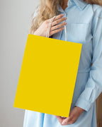 qiqee 100PCS Gift Bag with Handles Bulk Bright Yellow Paper Bags Assorted Sizes(33pcs Large 13",33pcs Medium 11",34pcs Small 8")