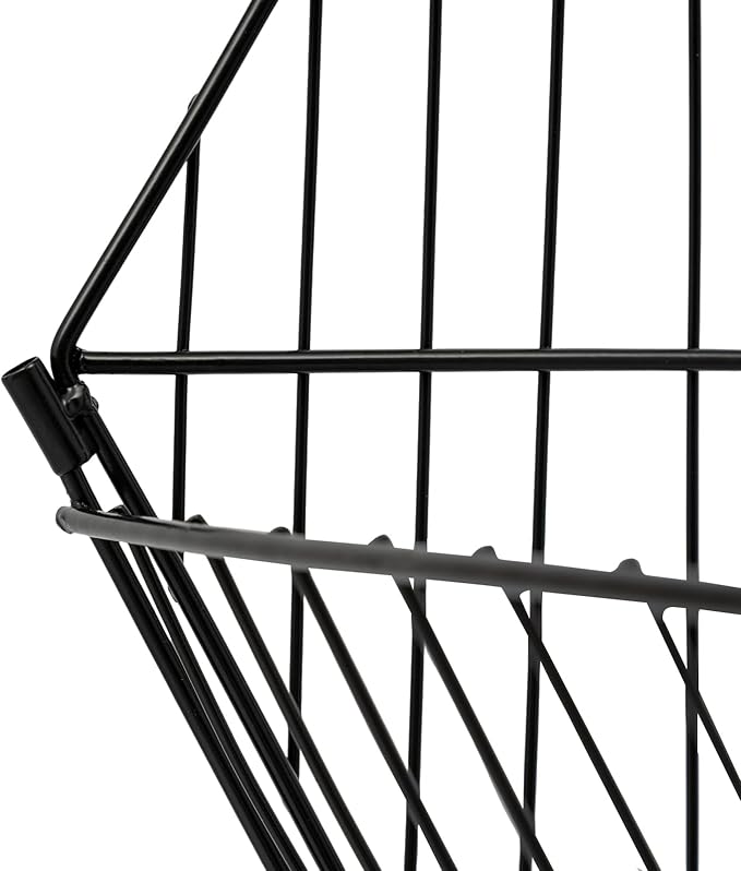 5 Tier Retail Display Rack, Rolling Storage Rack 5 Layers 18.9*17.72*55.12in Metal Display Shelf Fruit Vegetable Snack Basket Storage Supplies for Home Store Market (Black, 48*45*140cm)