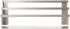 Angelynn's Freestanding or Wall Mounted Earring Holder Organizer for Small and Medium Post Stud Dangle Pierced Earrings, Hanging Closet Jewelry Storage Rack, Daelyn Satin Nickel Silver 6" x14 1/2"