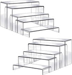 Fixwal 10pcs 2 Set Acrylic Risers for Display Clear Perfume Organizer Stands Acrylic Display Risers for Show Figures, Cupcake, Jewelry, Toys, Perfume and More (Large Size)