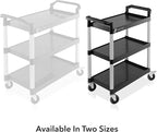 Jubilee 3-Tier Utility Service Cart with Wheels, 31.5" x 37.5"