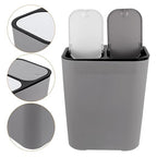 BESPORTBLE Dry and Wet Separation Trash Bin Dual Compartment Kitchen Garbage Can with Lid for Organized Waste Sorting and Clean Disposal in Home