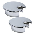2 Pcs Desk Grommet 1-3/8" / 35 mm, Desk Cord Hole Cover, Cable Grommet Metal Zinc Alloy Materilal, Desk Hole Grommet for Home & Office Pc, Detachable Cable Cord Organizer-Bright Silver