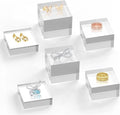 Acrylic Base Stand 6 Pack 3 X 3 Inch Acrylic Blocks for Display Trophy Base Clear Square Cube Riser Display Cylinder Pedestal Stands for Collectibles Jewelry Props Food Display 3 Size