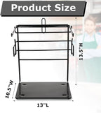 Sieral 2 pack Plastic Grocery Bag Holder Stand Chrome T Shirt Rack Fits 11½''W x 6''D x 21''H, plastic bag holder for Kitchen, Retail, Grocery, Shopping, Restaurant, 10.5''W x 13''L x 13.5''H(Black)