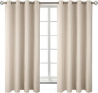 BGment Blackout Curtains - Grommet Thermal Insulated Room Darkening Bedroom and Living Room Curtains, Set of 2 Panels (46 x 54 Inch, Champagne)
