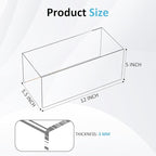 Acrylic Shelf Riser 12x5.5x5 pack of 2, Countertop Acrylic Display Storage Organizer for Funko Pop Figure, Cosmetics, Bags, Shoes, Toys, Collectibles, 12x5.5x5 Inch