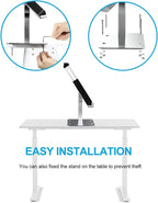 woleyi Anti-Theft Desktop Tablet Kiosk Stand Holder, Heavy Duty Countertop Tablet POS Display Mount with Security Lock and Key, Compatible iPad Pro/Air/Mini, Galaxy Tabs, Surface, More 7-11" Tablets