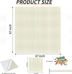Large Felt Bulletin Board 47x47 Inch, 16pcs Peel and Stick Felt Wall Tiles Modern Push Pin Board for Wall Organization