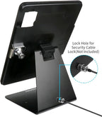 Desktop Anti-Theft Security Kiosk POS Stand Holder Enclosure for 2025 iPad 11" (A16) 11th / 10.9" 2022 iPad 10th, Flip & Rotate
