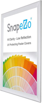 SnapeZo 2-Pack 36x48 Inches Silver Poster Frames, Front-Loading Snap Frame, 1.7" Aluminum Profile, Wall Mounted