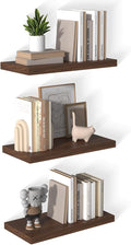 12 Inch Deep Floating Shelves for Wall 2 Pack Floating Shelfs Large Storage Space Wall Decor Display Shelf for Bathroom Living Room Bedroom Kitchen 23.8" W x 12" D x 1.2" H Walnut