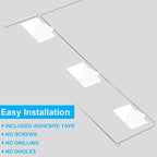 EHWINE 4 Pack 11x17 Wall Mount Acrylic Sign Holder, Wall Signs Photo Menu Flyer Display Holders, Plastic Clear Acrylic Frames for Office Home Hotel Business Store (with Adhesive Tape)