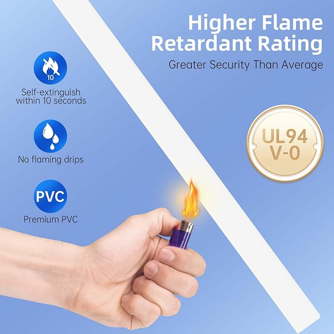 Delamu 236in Cord Hider, Cord Covers for 2-3 Wires on Wall, Premium TV Cable Hider, Paintable Wire Hiders Wire Covers for Cords on Wall, Easier Setup Cable Cover Raceway, W0.94 H0.47in, White